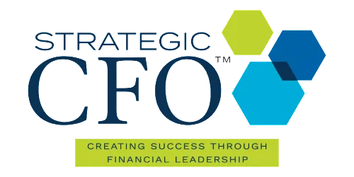 Strategic CFO company logo with slogan.