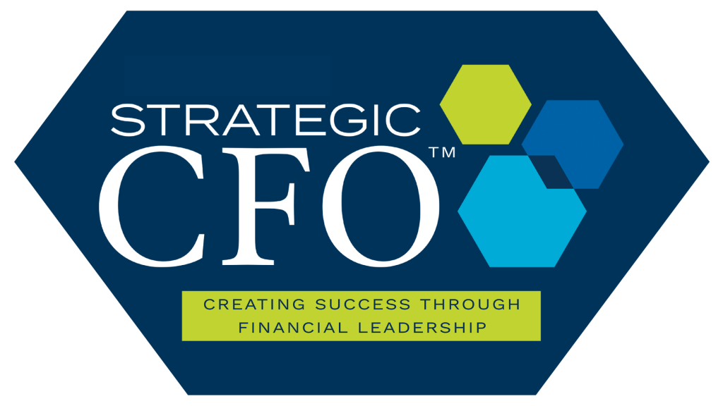 Strategic CFO company logo with hexagonal shapes