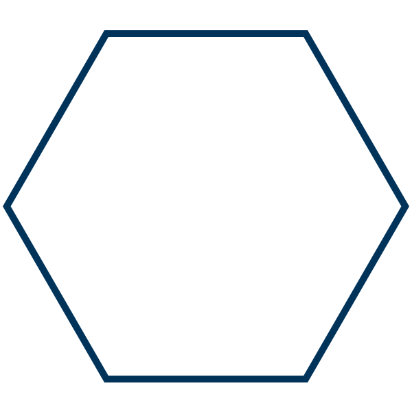 Hexagon outline shape illustration