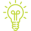 Yellow light bulb emoji icon.