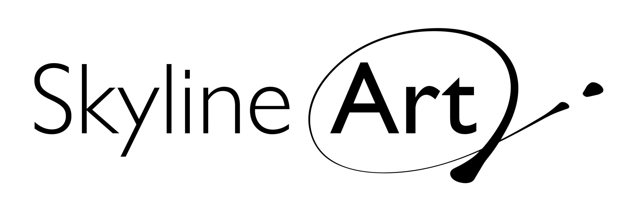 Skyline Art logo with paintbrush design element