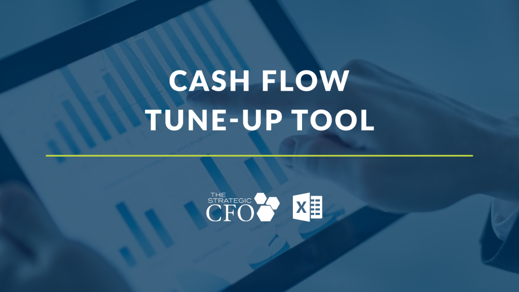 Cash flow tune-up tool advertisement with charts.