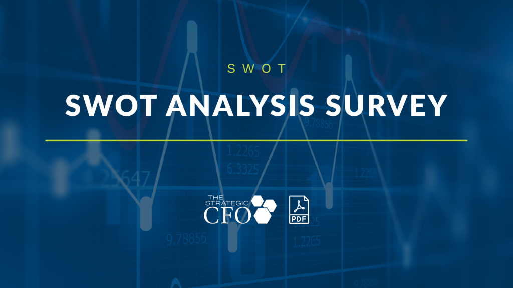 SWOT Analysis Survey graphic with charts and icons.