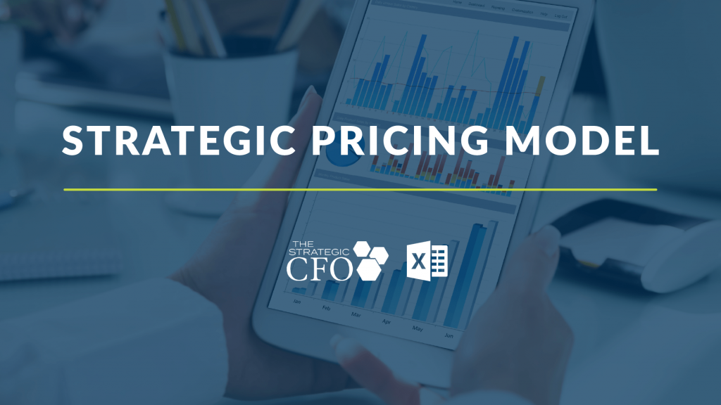 Tablet displaying strategic pricing charts and model
