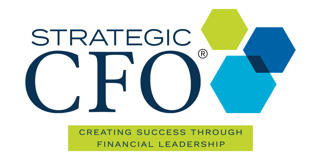 Strategic CFO logo with hexagons and financial leadership