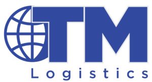 TM Logistics company logo with globe.