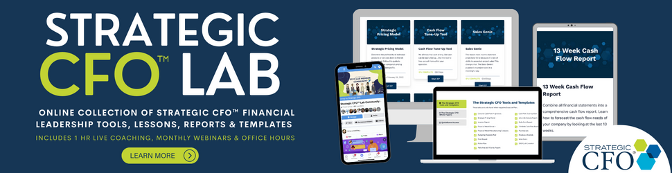 Strategic CFO Lab financial tools and resources banner.