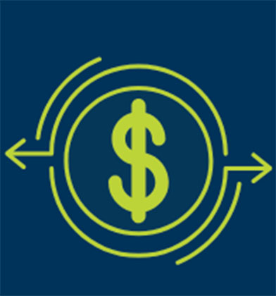 Dollar sign with circular arrows