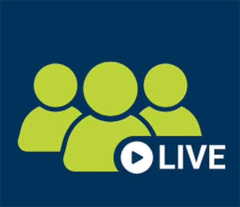 Live streaming with audience icon