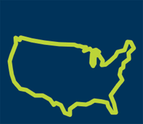 Outline map of the United States
