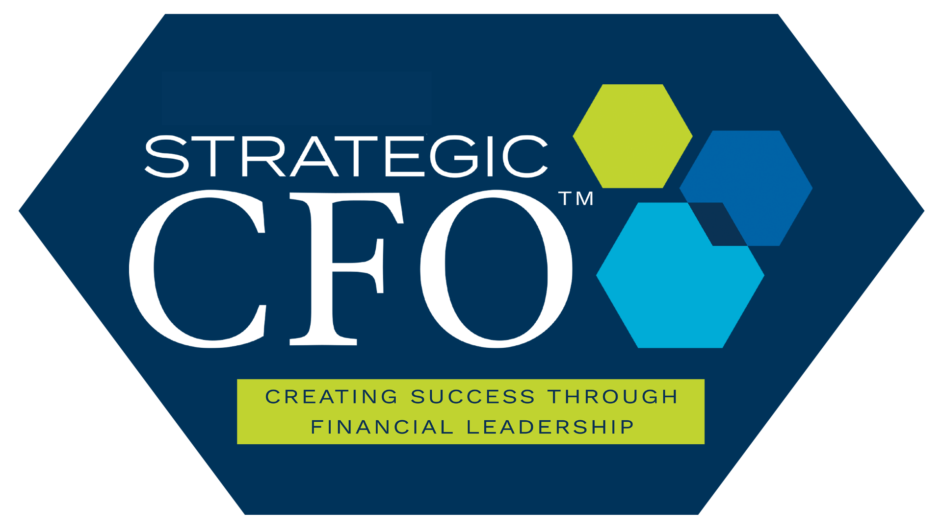 Strategic CFO logo with financial leadership slogan.
